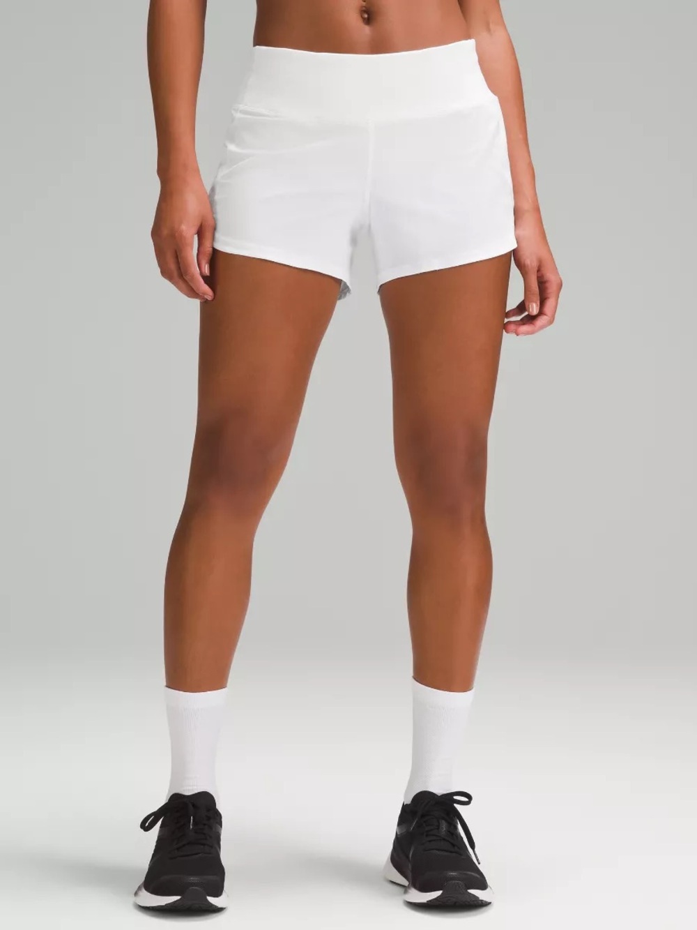 Lululemon Speed Up Mid-Rise Lined Short 4" White Size 8 Running Athletic Fair